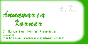 annamaria korner business card